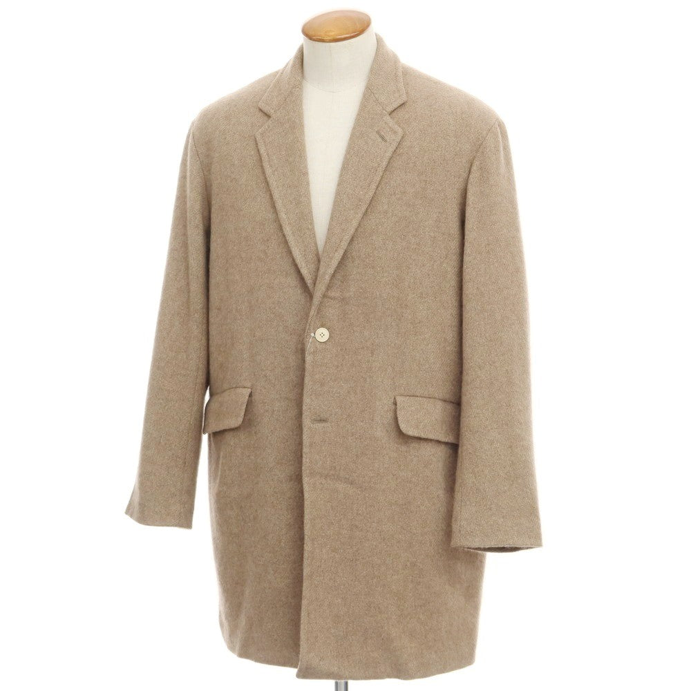 【中古】コモリ COMOLI カシミヤ ワイドシルエット チェスターフィールドコート ライトブラウン系【サイズ2】【BRW】【A/W】【状態ランクB】【メンズ】【768974】