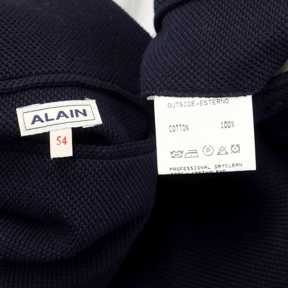 中古】アラン ALAIN コットンジャージー ジャケット ネイビー 中古】アラン ALAIN コットンジャージー ジャケット ネイビー