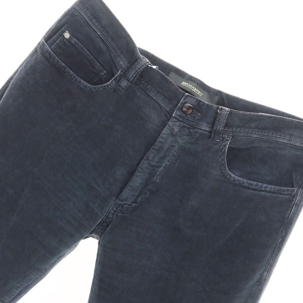【中古】エルマンノ シェルヴィーノ ERMANNO SCERVINO コットン コーデュロイパンツ ネイビーグレー【サイズ52】【GRY】【S/S/A/W】【状態ランクC】【メンズ】【769277】