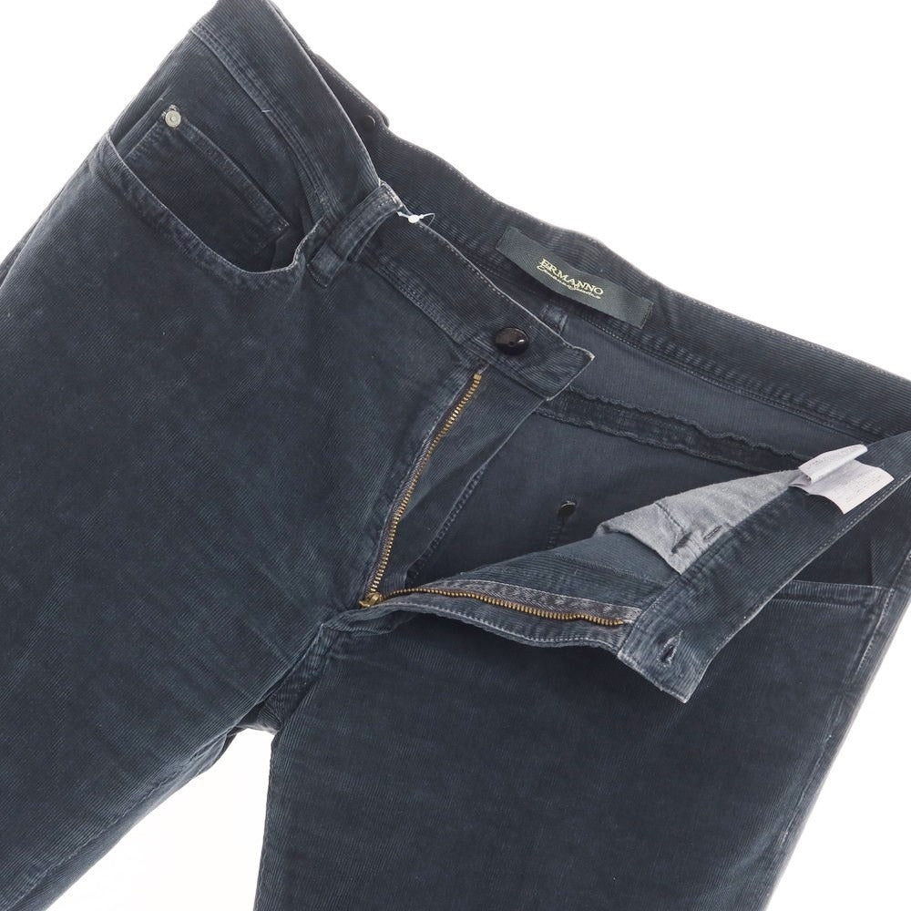 【中古】エルマンノ シェルヴィーノ ERMANNO SCERVINO コットン コーデュロイパンツ ネイビーグレー【サイズ52】【GRY】【S/S/A/W】【状態ランクC】【メンズ】【769277】
