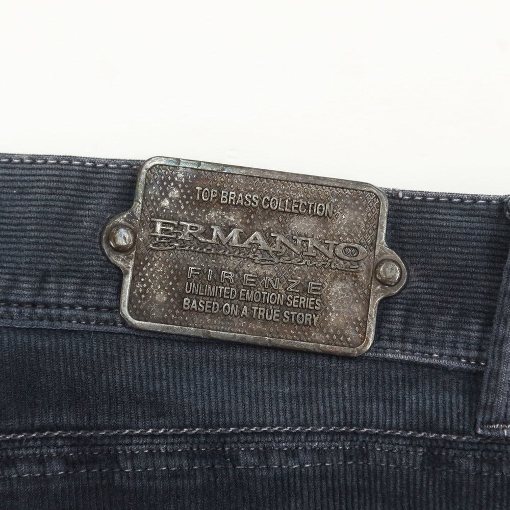 【中古】エルマンノ シェルヴィーノ ERMANNO SCERVINO コットン コーデュロイパンツ ネイビーグレー【サイズ52】【GRY】【S/S/A/W】【状態ランクC】【メンズ】【769277】