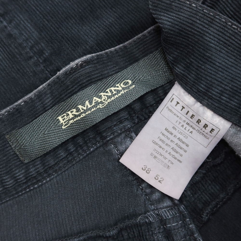 【中古】エルマンノ シェルヴィーノ ERMANNO SCERVINO コットン コーデュロイパンツ ネイビーグレー【サイズ52】【GRY】【S/S/A/W】【状態ランクC】【メンズ】【769277】