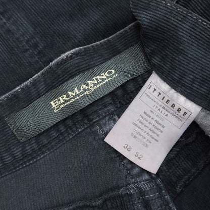 【中古】エルマンノ シェルヴィーノ ERMANNO SCERVINO コットン コーデュロイパンツ ネイビーグレー【サイズ52】【GRY】【S/S/A/W】【状態ランクC】【メンズ】【769277】