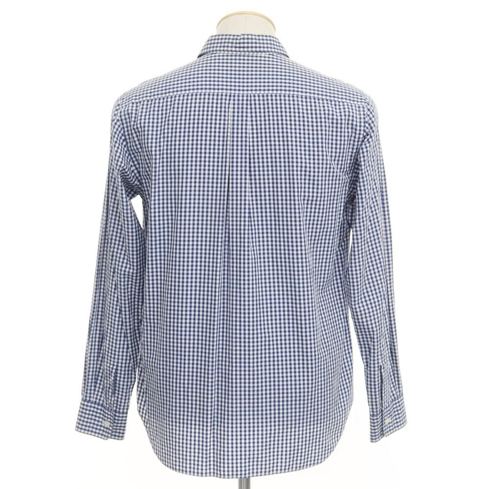 [Used] COMME des GARCONS HOMME 2011 Spring/Summer Cotton Check Round Collar Shirt Navy x White [Size S] [NVY] [S/S/A/W] [Condition Rank D] [Men&