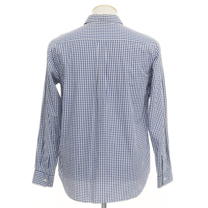[Used] COMME des GARCONS HOMME 2011 Spring/Summer Cotton Check Round Collar Shirt Navy x White [Size S] [NVY] [S/S/A/W] [Condition Rank D] [Men&