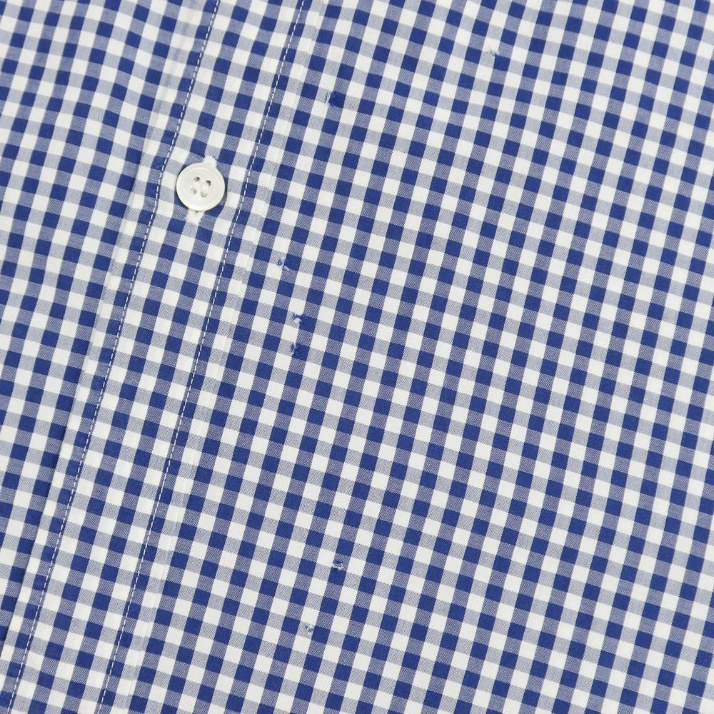 [Used] COMME des GARCONS HOMME 2011 Spring/Summer Cotton Check Round Collar Shirt Navy x White [Size S] [NVY] [S/S/A/W] [Condition Rank D] [Men&