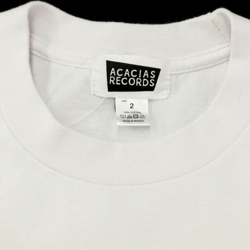 [Used] Acacia Records ACACIAS RECORDS Printed Short Sleeve T-Shirt White [Size 2] [WHT] [S/S] [Condition Rank C] [Men&