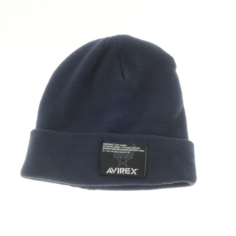 【中古】【未使用】アヴィレックス AVIREX コットンアクリル ニットキャップ ネイビー【サイズフリー】【NVY】【S/S/A/W】【状態ランクS】【メンズ】【769369】