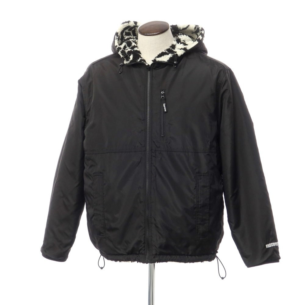 【中古】シュプリーム Supreme 2021年秋冬 Celtic Knot Reversible WINDSTOPPER Fleece Hooded Jacket フポリエステル フリース リバーシブル ジャケット ブルゾン ホワイトxブラック【サイズXL】【WHT】【A/W】【状態ランクB】【メンズ】【768894】