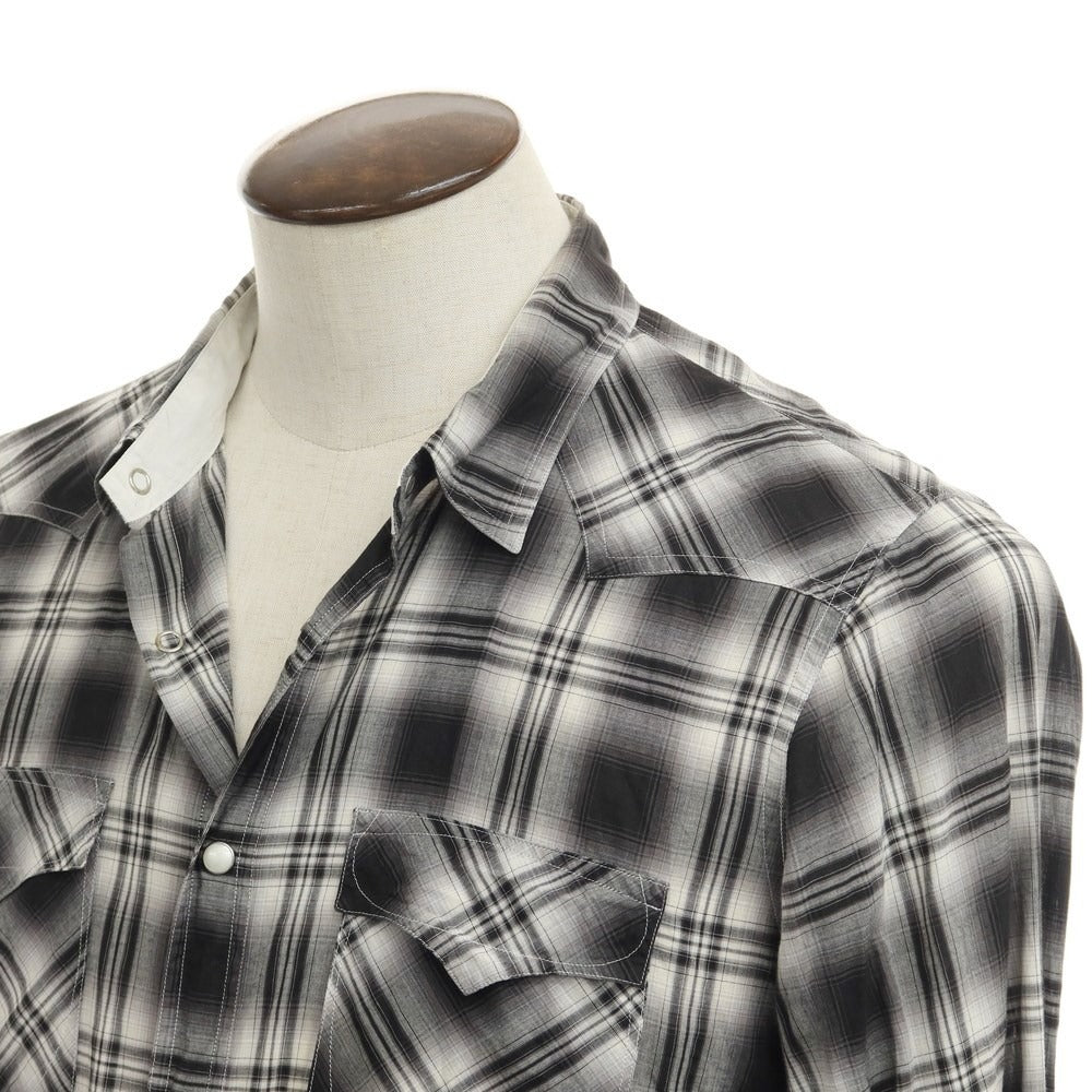 [Used] Bedwin &amp;amp; The Heartbreakers Cotton Check Western Shirt Black x White [Size 4] [BLK] [S/S] [Condition Rank C] [Men&