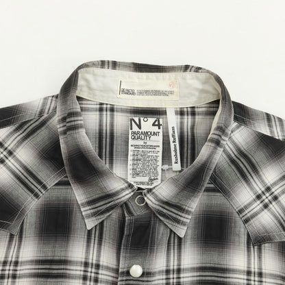 [Used] Bedwin &amp;amp; The Heartbreakers Cotton Check Western Shirt Black x White [Size 4] [BLK] [S/S] [Condition Rank C] [Men&