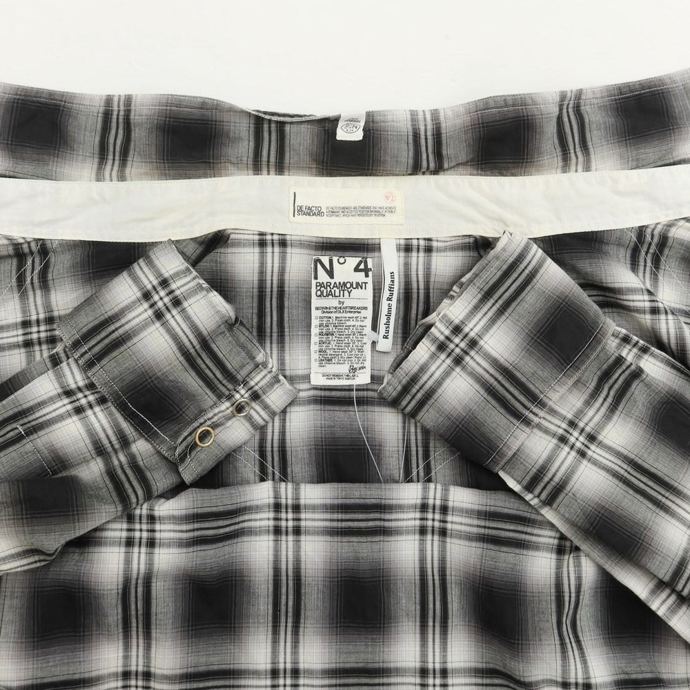 [Used] Bedwin &amp;amp; The Heartbreakers Cotton Check Western Shirt Black x White [Size 4] [BLK] [S/S] [Condition Rank C] [Men&