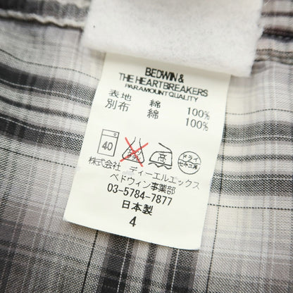 [Used] Bedwin &amp;amp; The Heartbreakers Cotton Check Western Shirt Black x White [Size 4] [BLK] [S/S] [Condition Rank C] [Men&