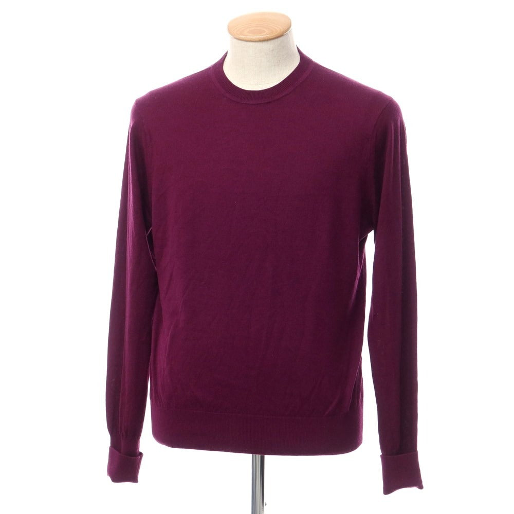 [Used] nano universe high gauge silk cashmere crew neck knit purple [size S] [PUP] [A/W] [Condition rank C] [Men&