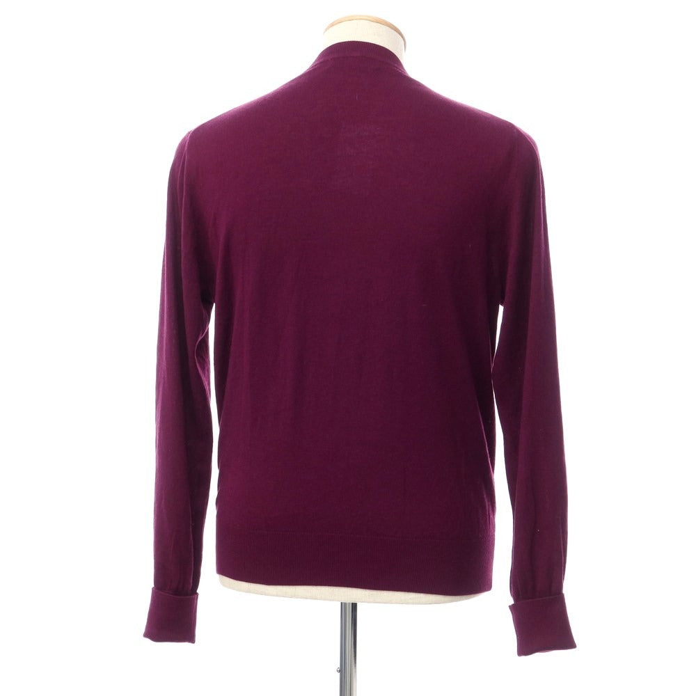 [Used] nano universe high gauge silk cashmere crew neck knit purple [size S] [PUP] [A/W] [Condition rank C] [Men&