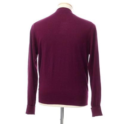 [Used] nano universe high gauge silk cashmere crew neck knit purple [size S] [PUP] [A/W] [Condition rank C] [Men&