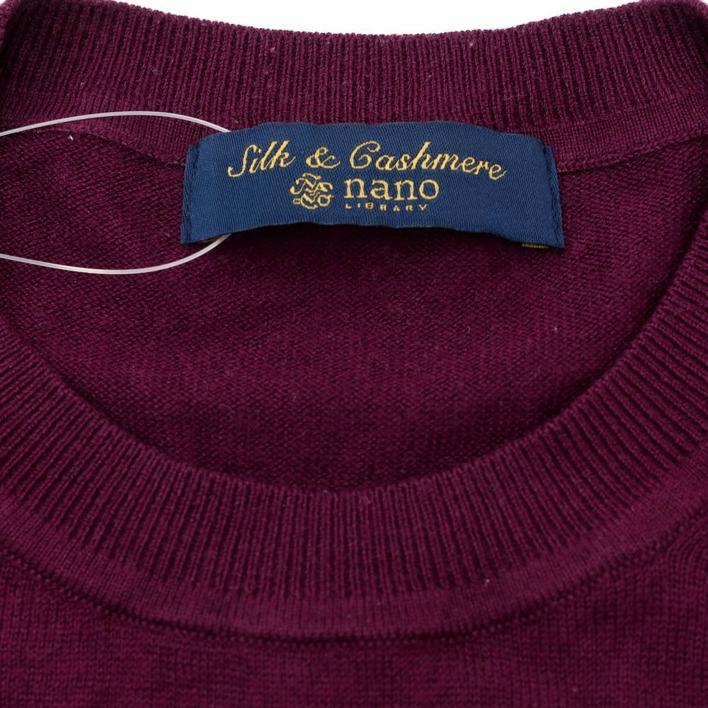 [Used] nano universe high gauge silk cashmere crew neck knit purple [size S] [PUP] [A/W] [Condition rank C] [Men&