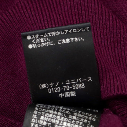 [Used] nano universe high gauge silk cashmere crew neck knit purple [size S] [PUP] [A/W] [Condition rank C] [Men&