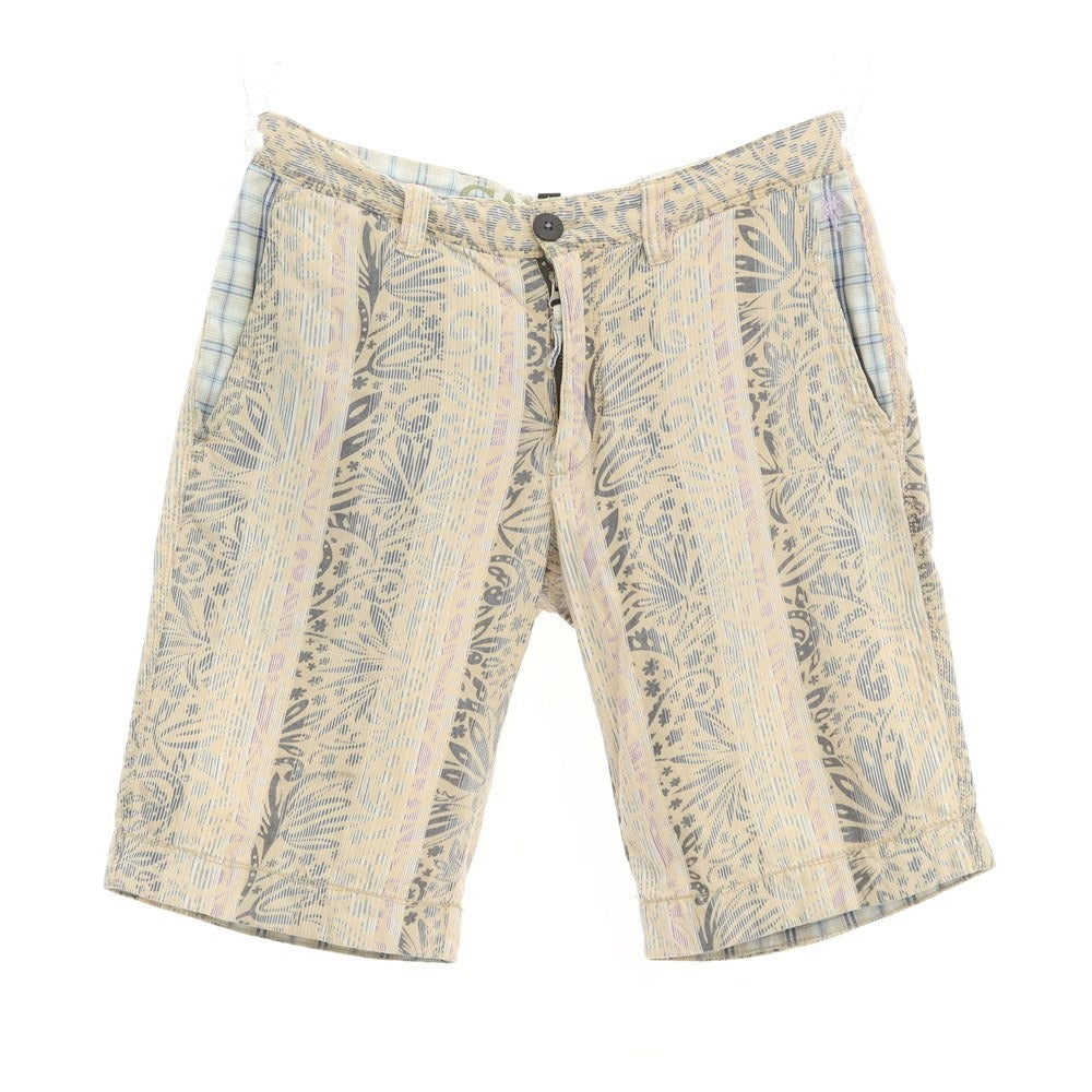 [Used] Ganesh Cotton Botanical Stripe Shorts Beige x Gray [Size 32] [BEI] [S/S] [Condition Rank C] [Men&