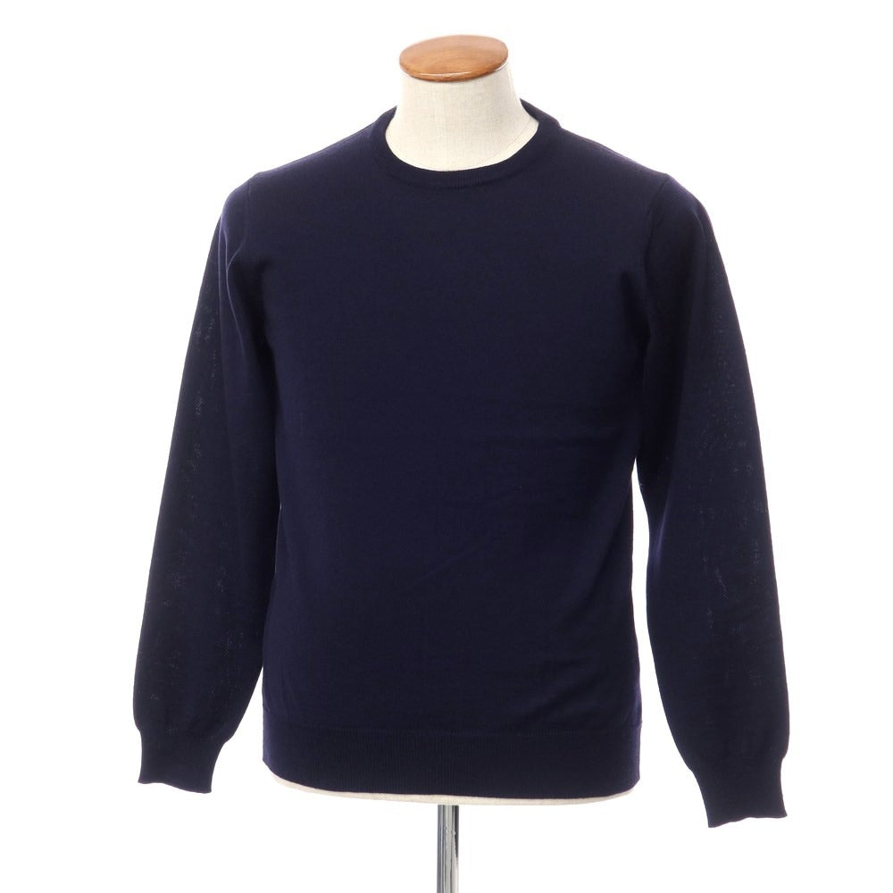 [Used] Alessandro Luppi High Gauge Wool Crew Neck Knit Navy [Size 48] [NVY] [A/W] [Condition Rank B] ​​[Men&