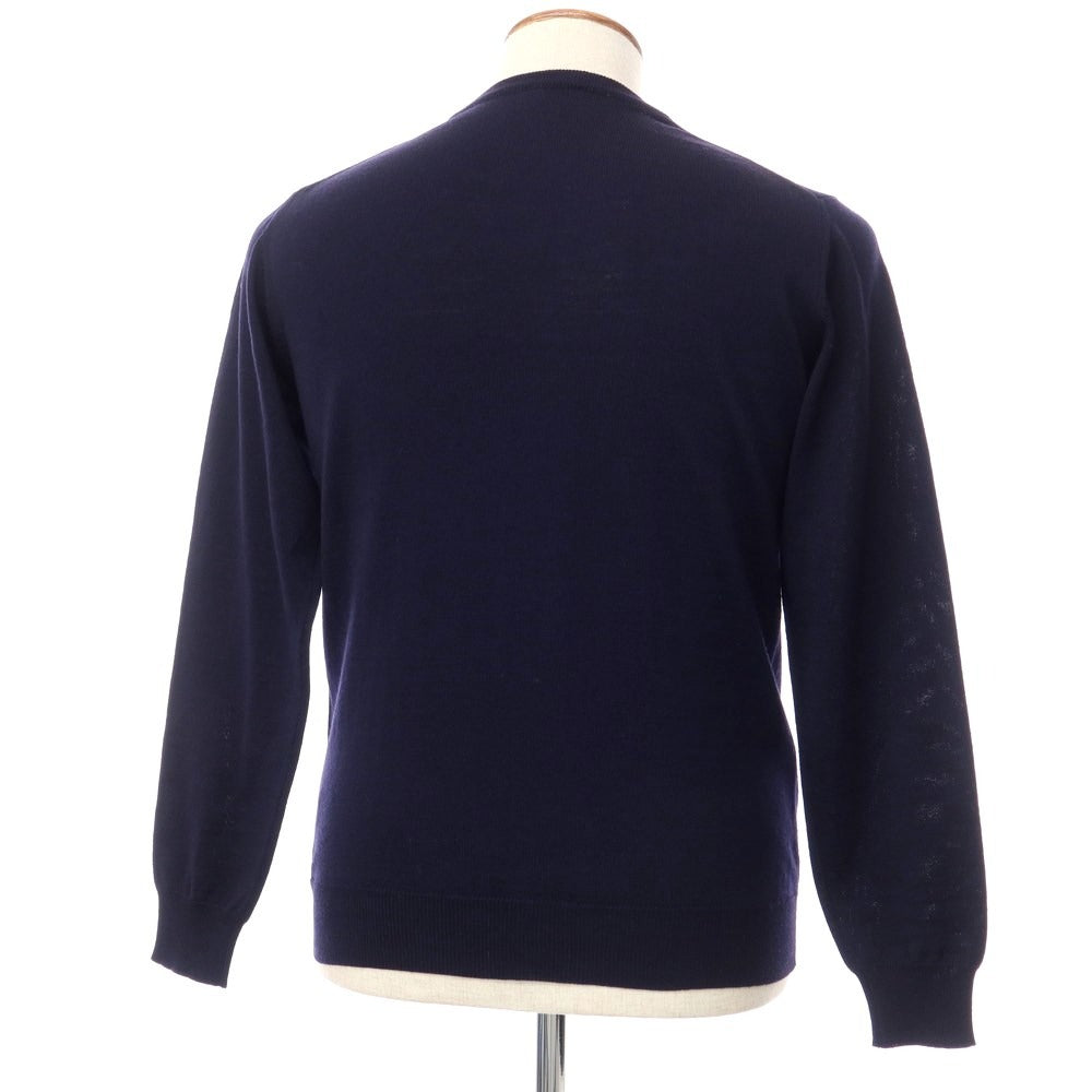 [Used] Alessandro Luppi High Gauge Wool Crew Neck Knit Navy [Size 48] [NVY] [A/W] [Condition Rank B] ​​[Men&