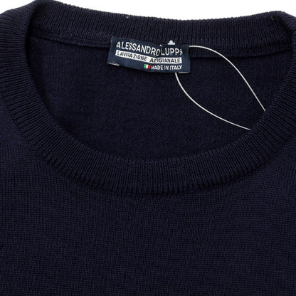 [Used] Alessandro Luppi High Gauge Wool Crew Neck Knit Navy [Size 48] [NVY] [A/W] [Condition Rank B] ​​[Men&