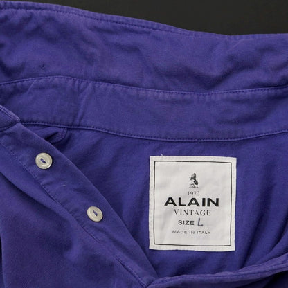 [Used] ALAIN Cotton Short Sleeve Polo Shirt Purple [Size L] [PUP] [S/S] [Condition Rank D] [Men&