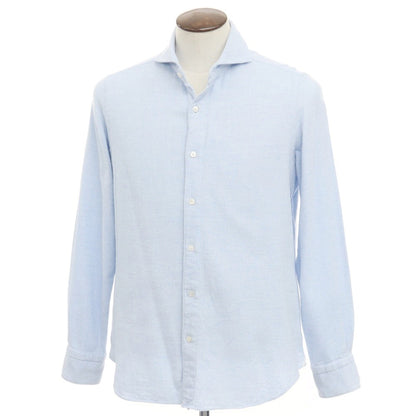 [Used] Finamore Cotton Horizontal Collar Shirt Light Blue [Size 43] [BLU] [A/W] [Condition Rank B] ​​[Men&