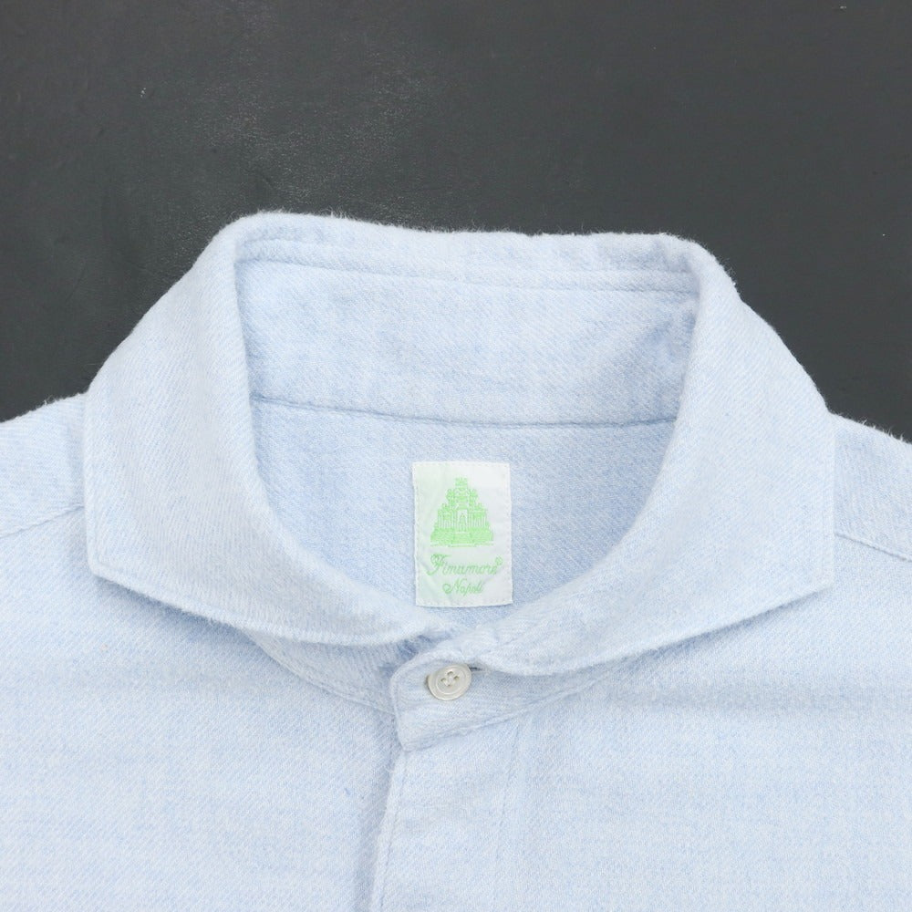 [Used] Finamore Cotton Horizontal Collar Shirt Light Blue [Size 43] [BLU] [A/W] [Condition Rank B] ​​[Men&