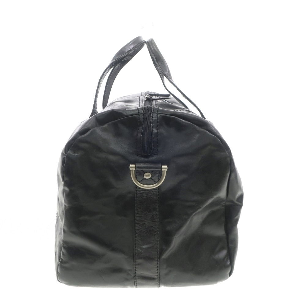 [Used] Fossil Full Leather Boston Bag Black [W52xH29xD21] [BLK] [S/S/A/W] [Condition Rank C] [Men&