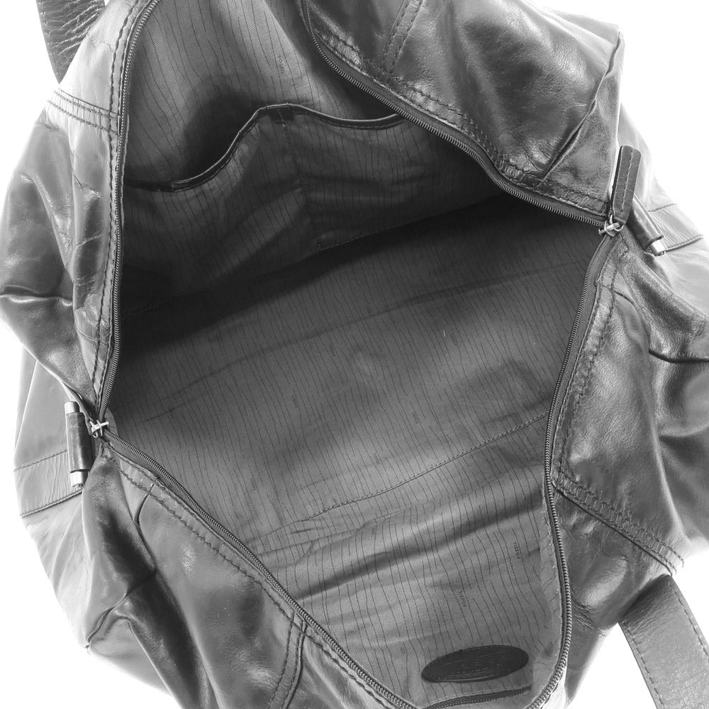 [Used] Fossil Full Leather Boston Bag Black [W52xH29xD21] [BLK] [S/S/A/W] [Condition Rank C] [Men&
