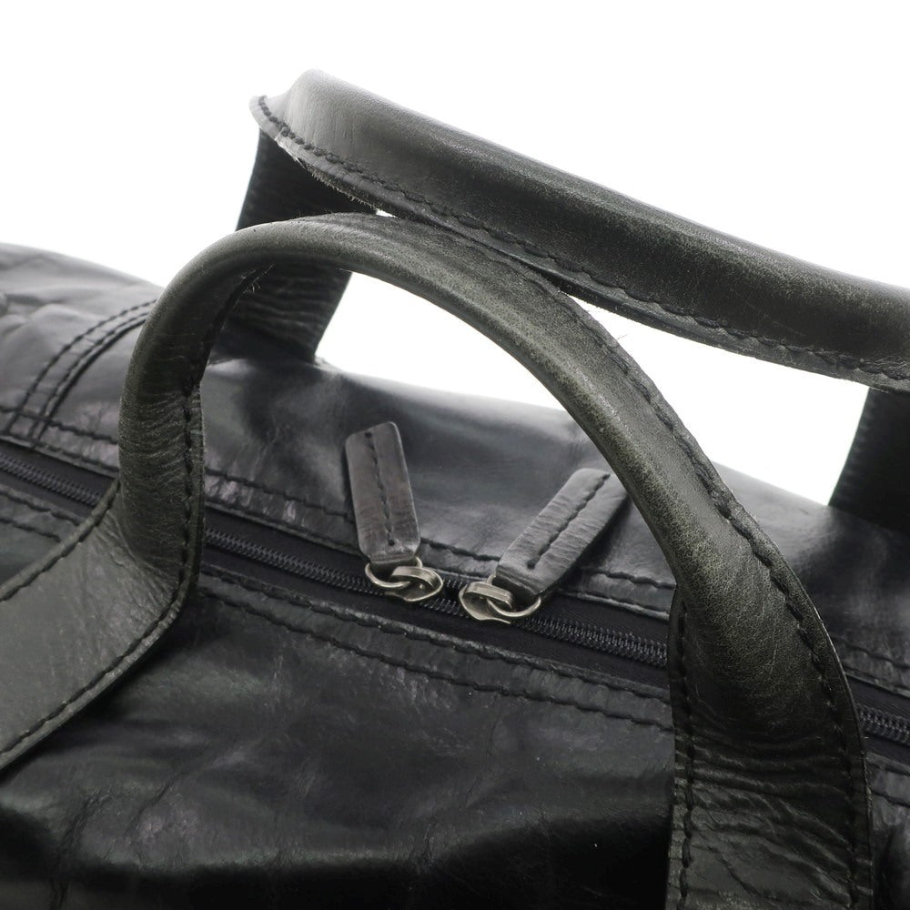 [Used] Fossil Full Leather Boston Bag Black [W52xH29xD21] [BLK] [S/S/A/W] [Condition Rank C] [Men&