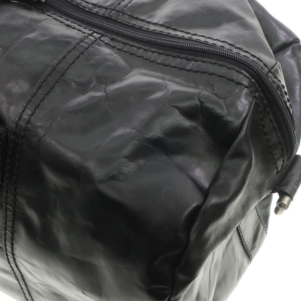[Used] Fossil Full Leather Boston Bag Black [W52xH29xD21] [BLK] [S/S/A/W] [Condition Rank C] [Men&