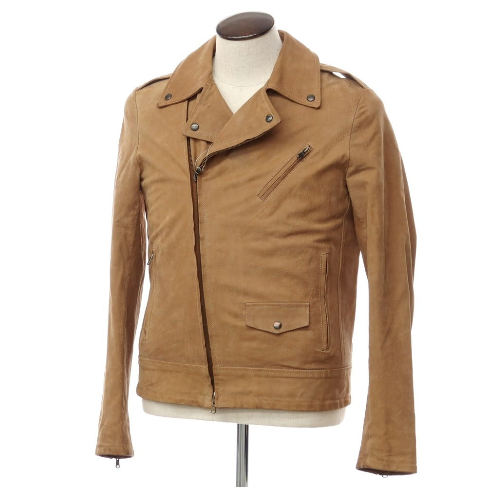 [Used] Salvatore Santoro Leather Double Riders Jacket Light Brown [Size 48] [BRW] [A/W] [Condition Rank C] [Men&