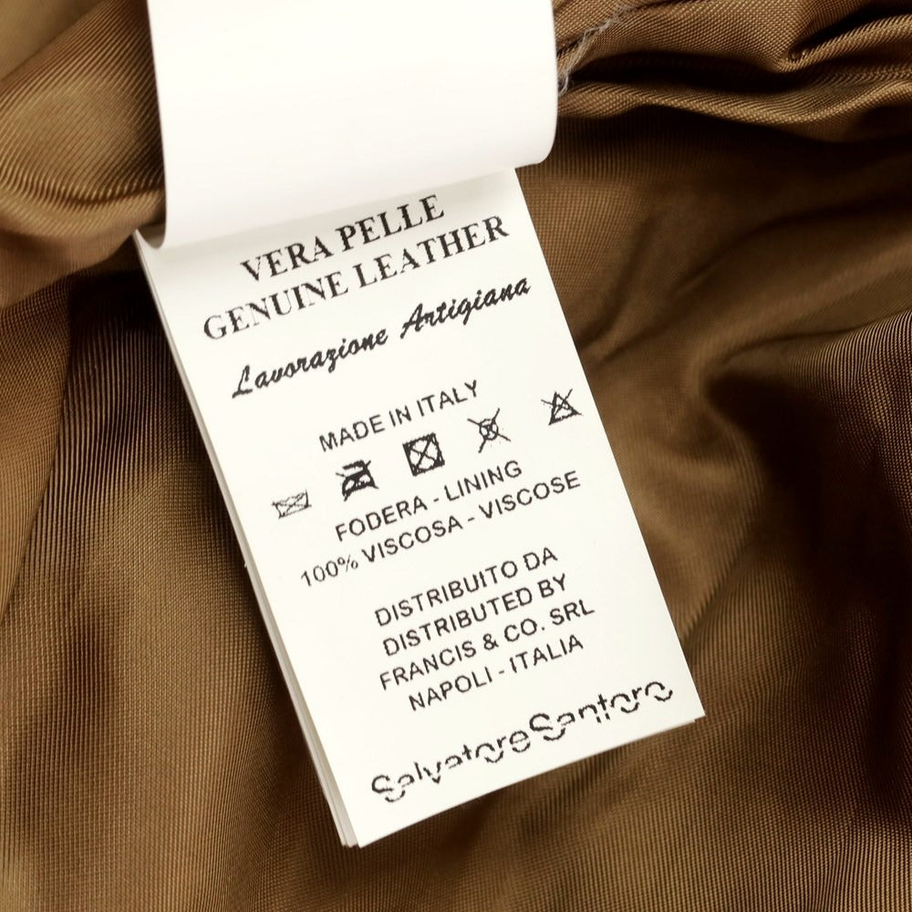 [Used] Salvatore Santoro Leather Double Riders Jacket Light Brown [Size 48] [BRW] [A/W] [Condition Rank C] [Men&