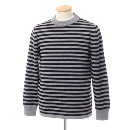 [Used] Buffy BAFY mid-gauge wool striped crew neck knit, gray x black [size 46] [GRY] [A/W] [Condition rank C] [Men&