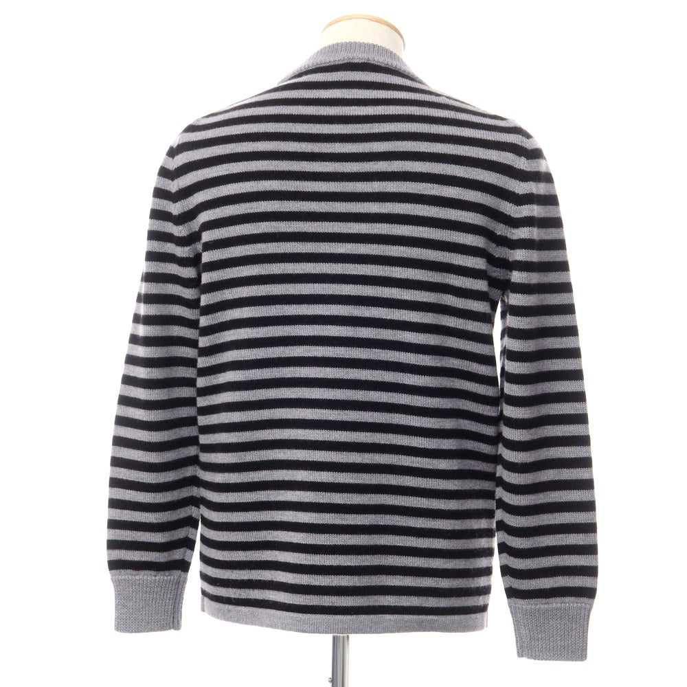 [Used] Buffy BAFY mid-gauge wool striped crew neck knit, gray x black [size 46] [GRY] [A/W] [Condition rank C] [Men&