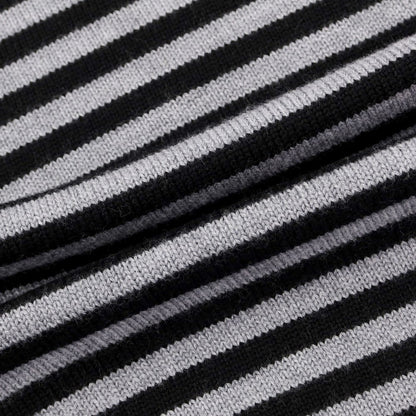 [Used] Buffy BAFY mid-gauge wool striped crew neck knit, gray x black [size 46] [GRY] [A/W] [Condition rank C] [Men&