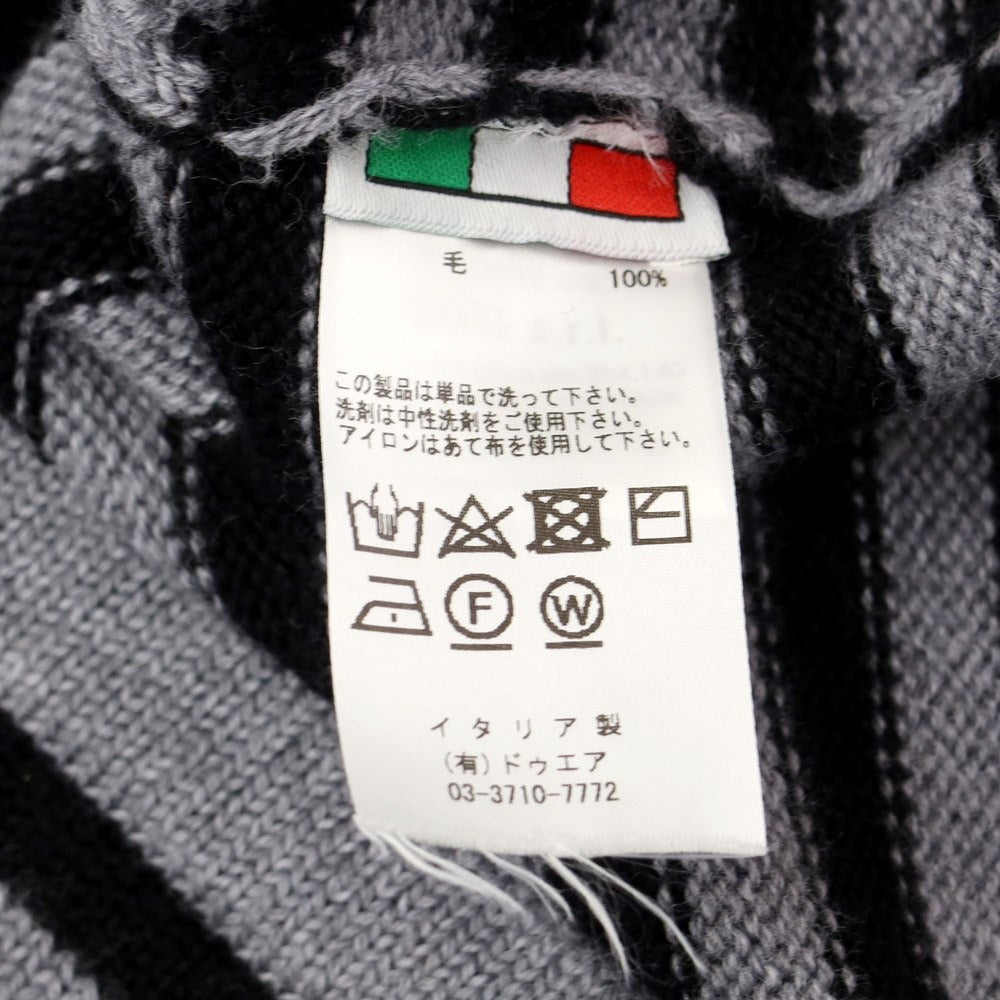 [Used] Buffy BAFY mid-gauge wool striped crew neck knit, gray x black [size 46] [GRY] [A/W] [Condition rank C] [Men&
