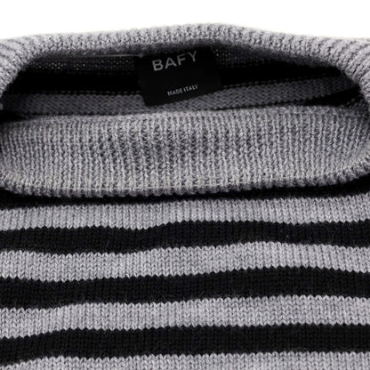 [Used] Buffy BAFY mid-gauge wool striped crew neck knit, gray x black [size 46] [GRY] [A/W] [Condition rank C] [Men&