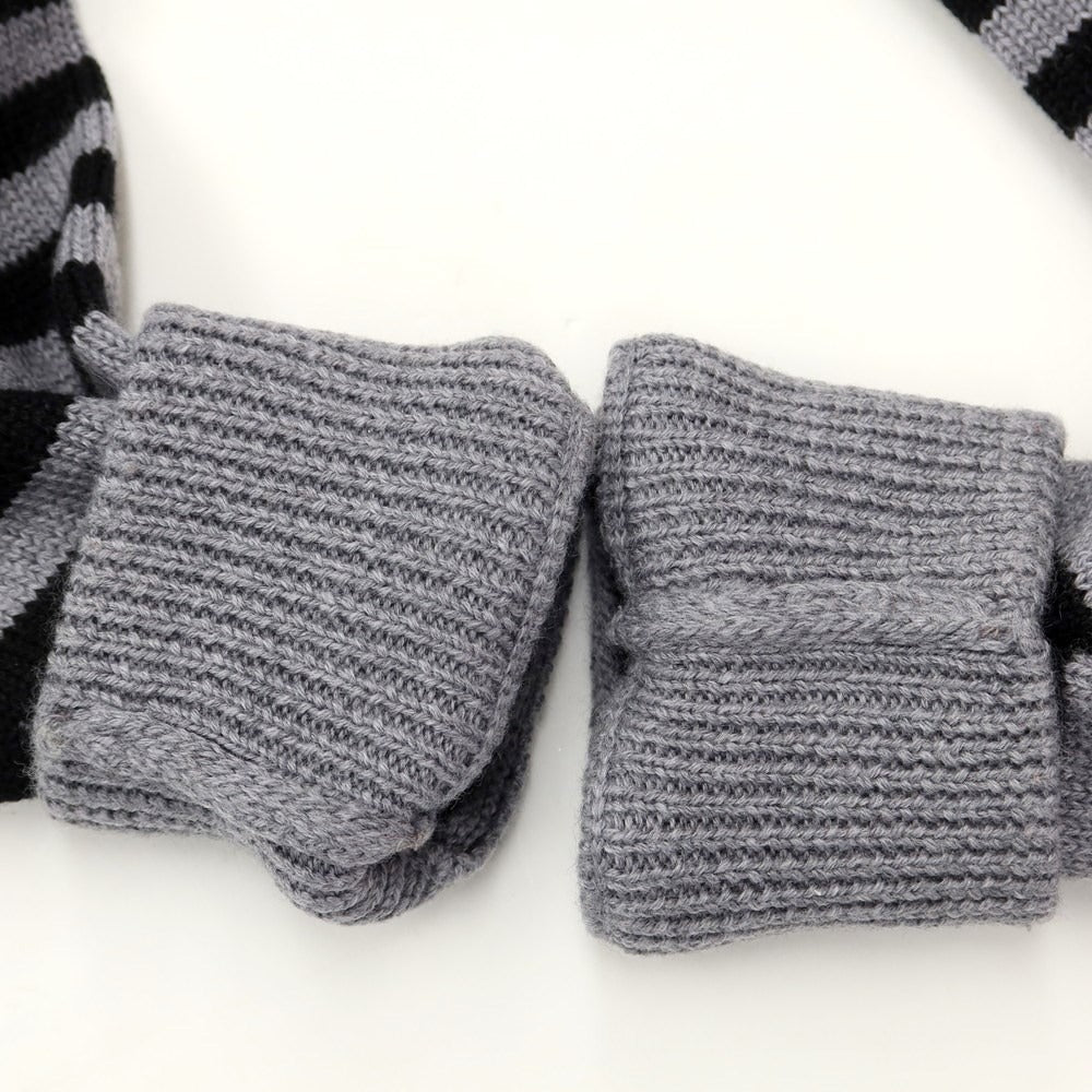 [Used] Buffy BAFY mid-gauge wool striped crew neck knit, gray x black [size 46] [GRY] [A/W] [Condition rank C] [Men&