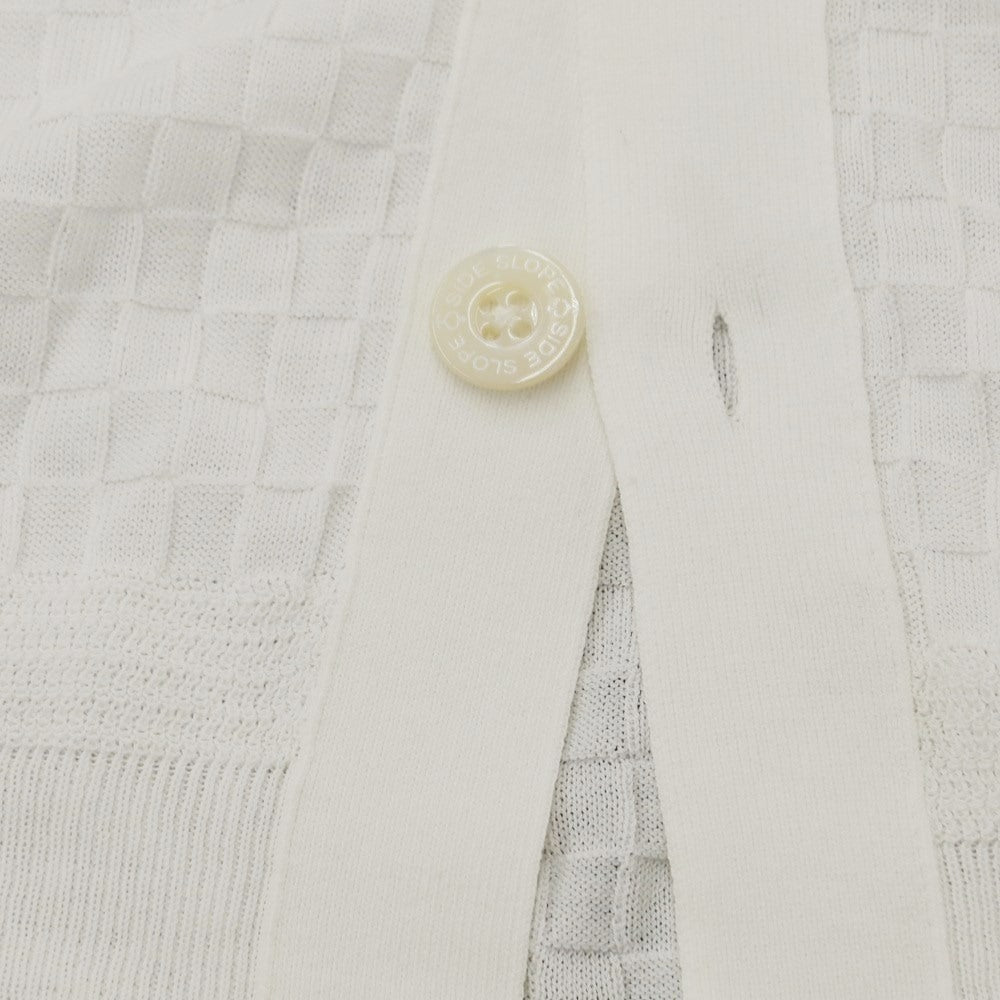 [Used] Side Slope Cotton Knit Cardigan White [Size 2] [WHT] [S/S] [Condition Rank B] ​​[Men&