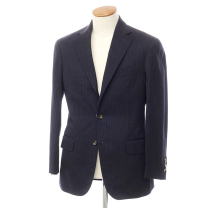 [Used] BOGLIOLI Wool Striped Tailored Jacket Navy x Gray [Size 46 Drop.6] [NVY] [A/W] [Condition Rank B] ​​[Men&