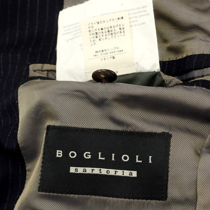 [Used] BOGLIOLI Wool Striped Tailored Jacket Navy x Gray [Size 46 Drop.6] [NVY] [A/W] [Condition Rank B] ​​[Men&