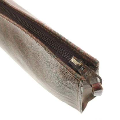 【中古】エトロ ETRO ペイズリー柄 PVC クラッチバッグ ブラウンxレッド【W34xH22xD5.5】【BRW】【S/S/A/W】【状態ランクB】【メンズ】【768991】