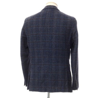 [Used] eleventy wool cotton check jacket navy x maroon [size S] [NVY] [A/W] [Condition C] [Men&