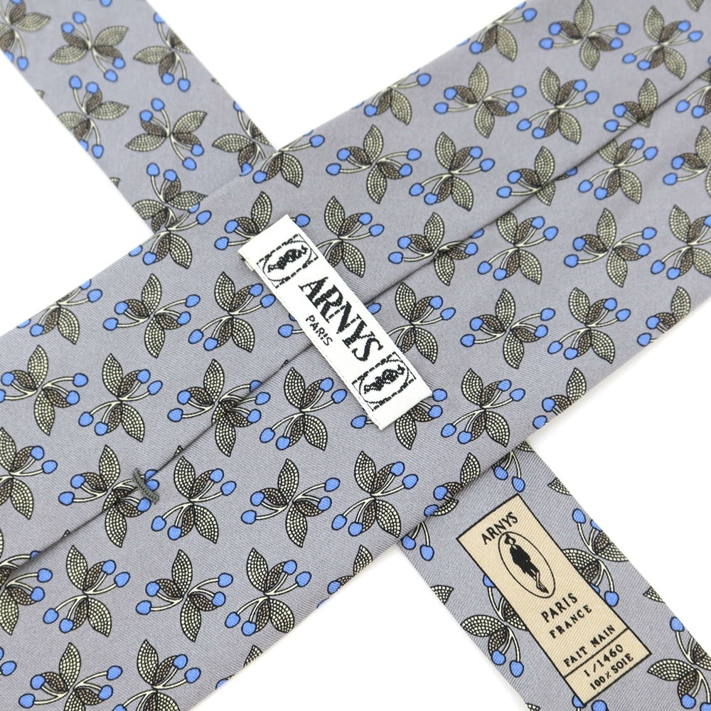 [Used] Arnis ARNYS Printed Tri-Fold Silk Tie Light Grey [GRY] [S/S/A/W] [Condition Rank B] ​​[Men&