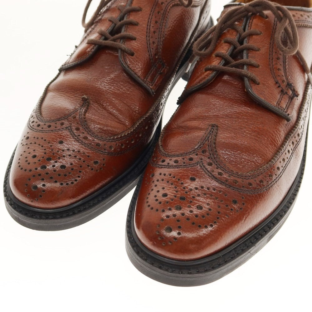 Used DEXTER Long Wingtip Dress Shoes Brown Size 8 BRW S S A W