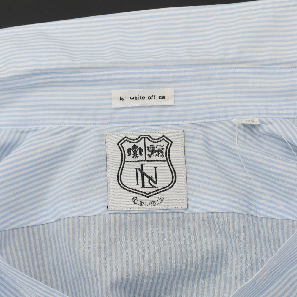 [Used] New &amp;amp; Lingwood Cotton Striped Regular Collar Dress Shirt Light Blue x White [Size 38] [BLU] [S/S/A/W] [Condition Rank B] ​​[Men&