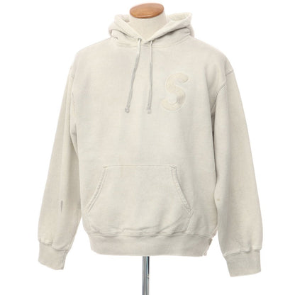 [Used] Supreme 2023 Spring/Summer Overdyed S Logo Hooded Sweatshirt, brushed cotton-polyester pullover hoodie, beige [Size M] [BEI] [A/W] [Condition Rank C] [Men&